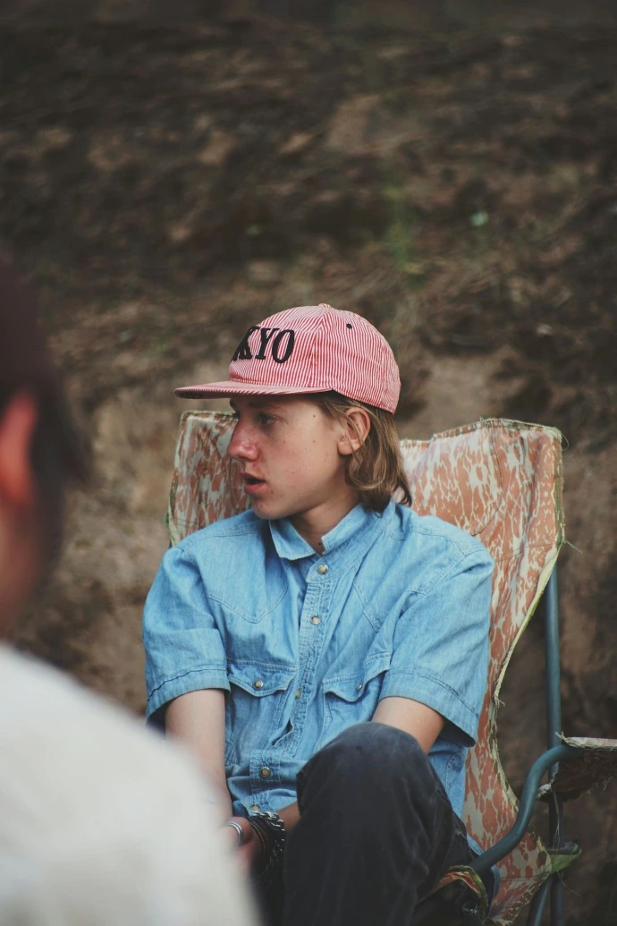 a person sitting in a chair